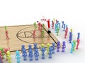 Game time. Privacy-attack in basketball. Ã¢ââ6 Royalty Free Stock Photo